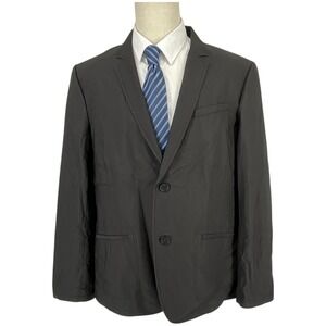 GUESS Mens Dean Blazer XXL Black Two Button Suit Jacket Dark Academia Skull Line